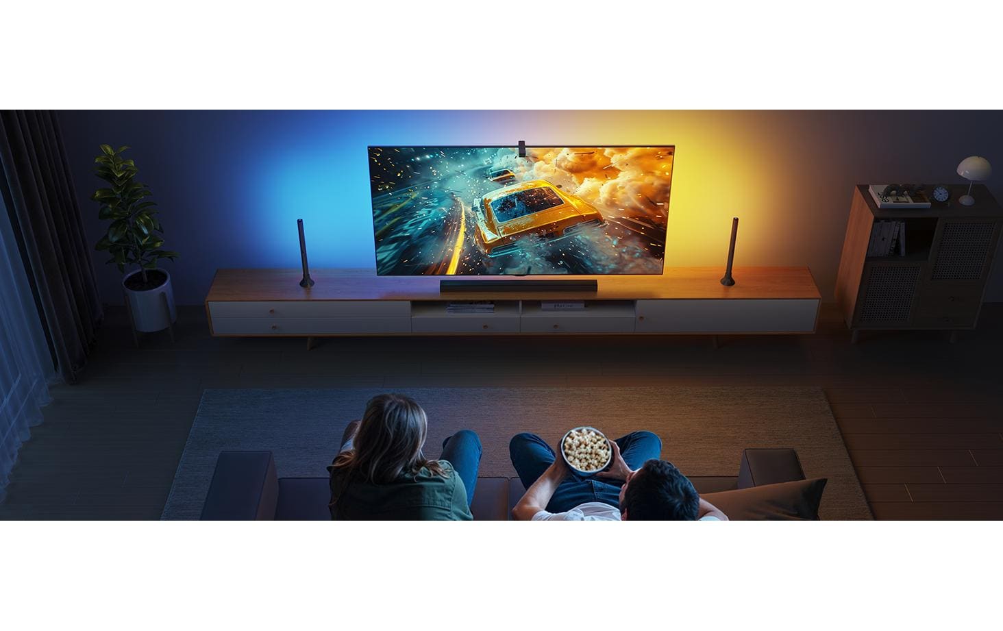 Lichtbalken Backlight Kit 2, T3 Cam, RGBIC, WiFi + BT<br>Smarte TV- Hintergrundbeleuchtung