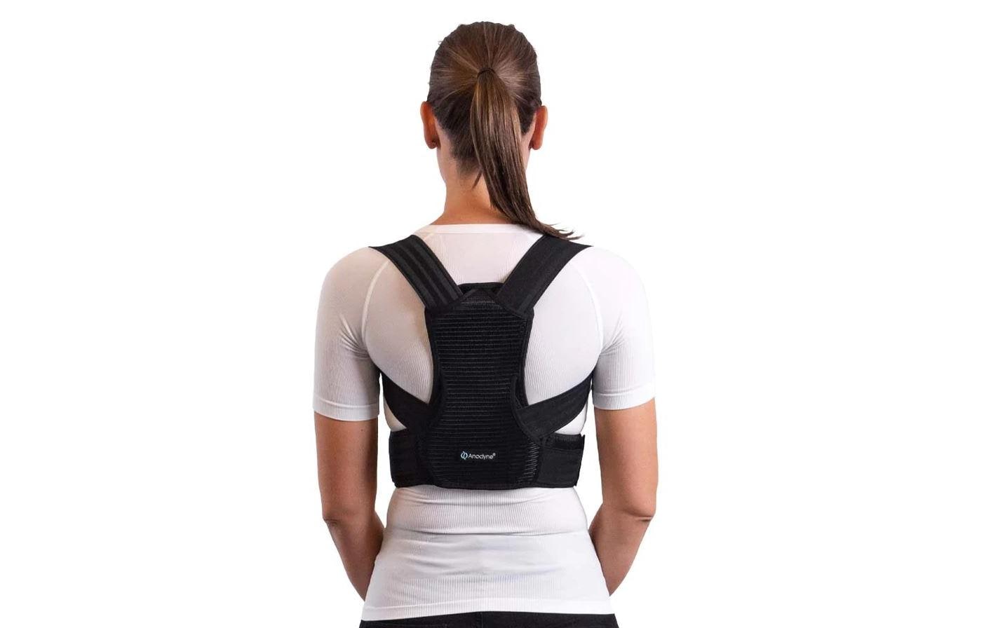 Geradehalter Premium Unisex schwarz S/MRückenstütze mit elastischen Bändern
