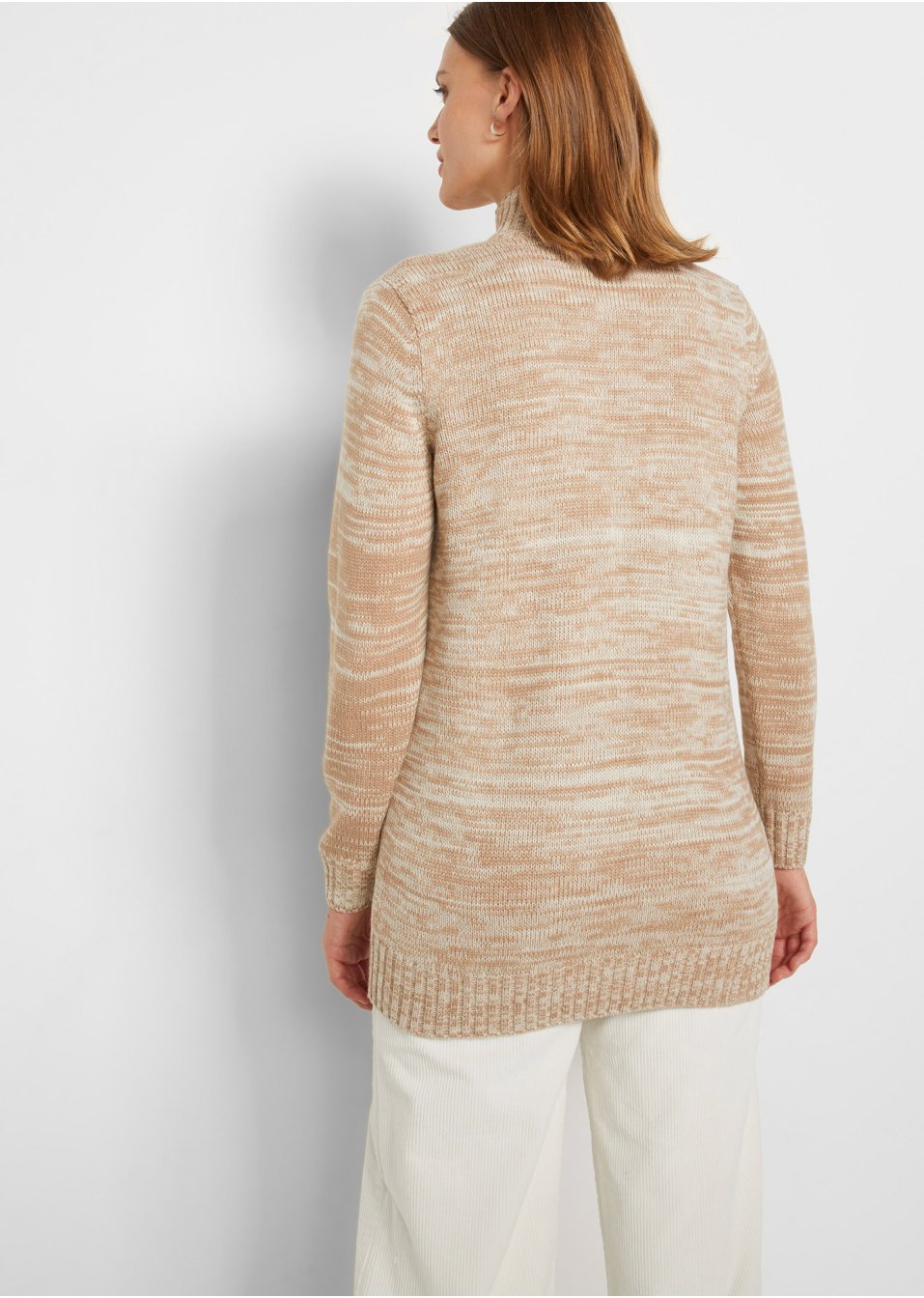Pull camionneur long avec motif torsadé