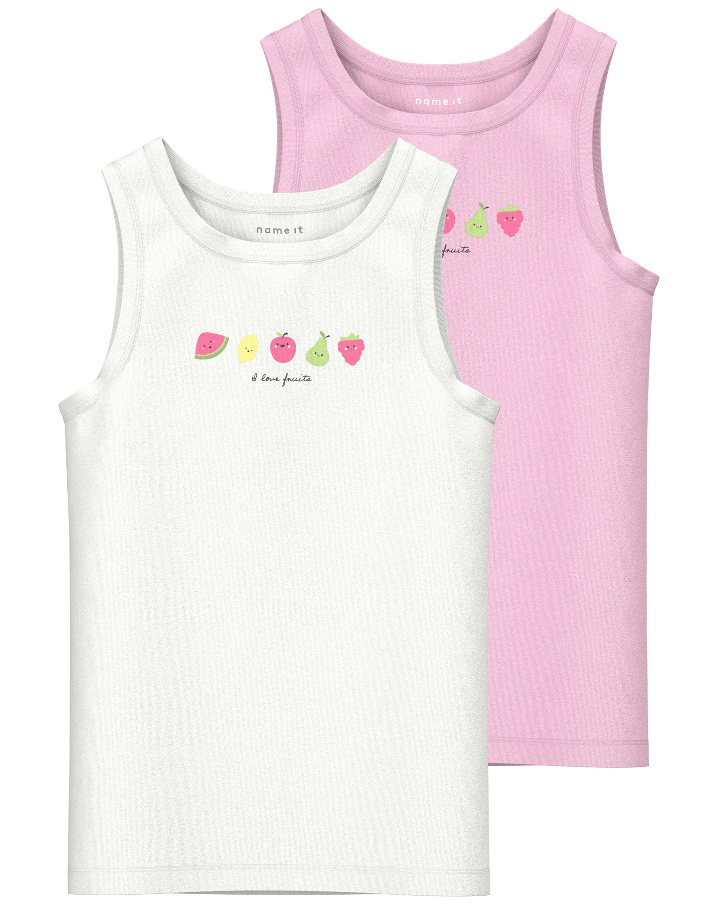 Unterhemd NKFTANK FRUITS 2er Pack in pink lady