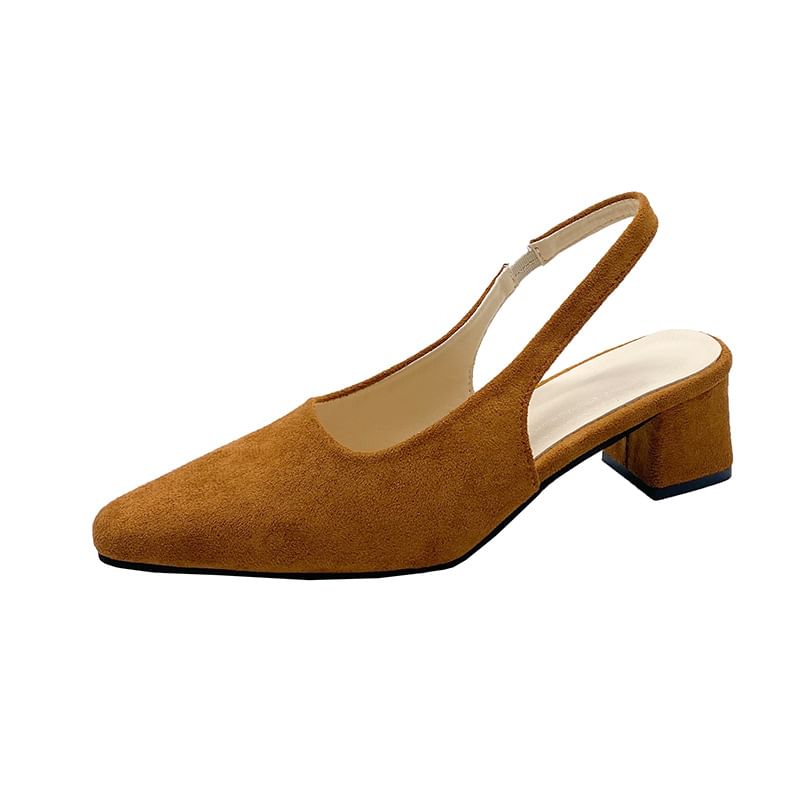 FRAISO - Lage slingback sandalen met hak
