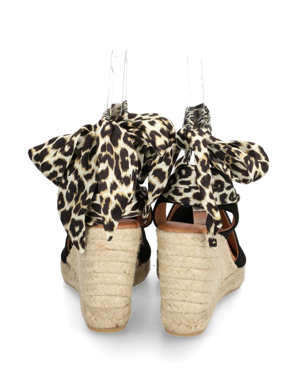 Veloursleder Keilsandale