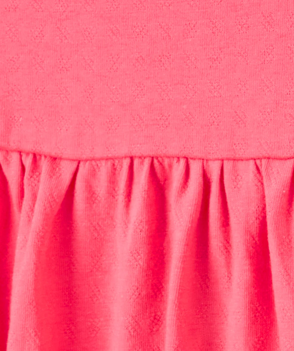 ROBE BÉBÉ FILLE ROSE EN COTON BIO