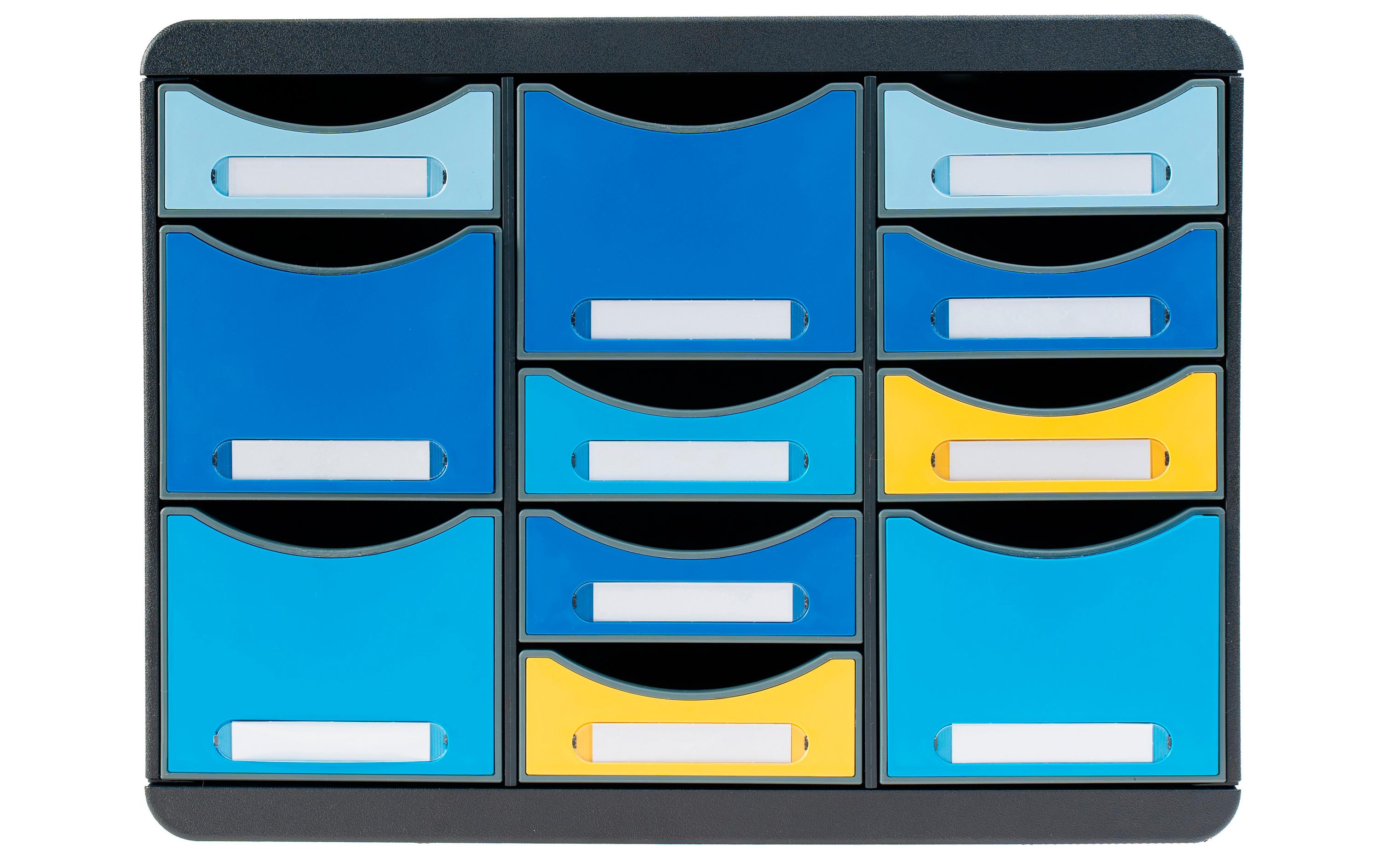 Schubladenbox Bee Blue Store Box MultiSchubladenelement mit 11 offenen Schubladen