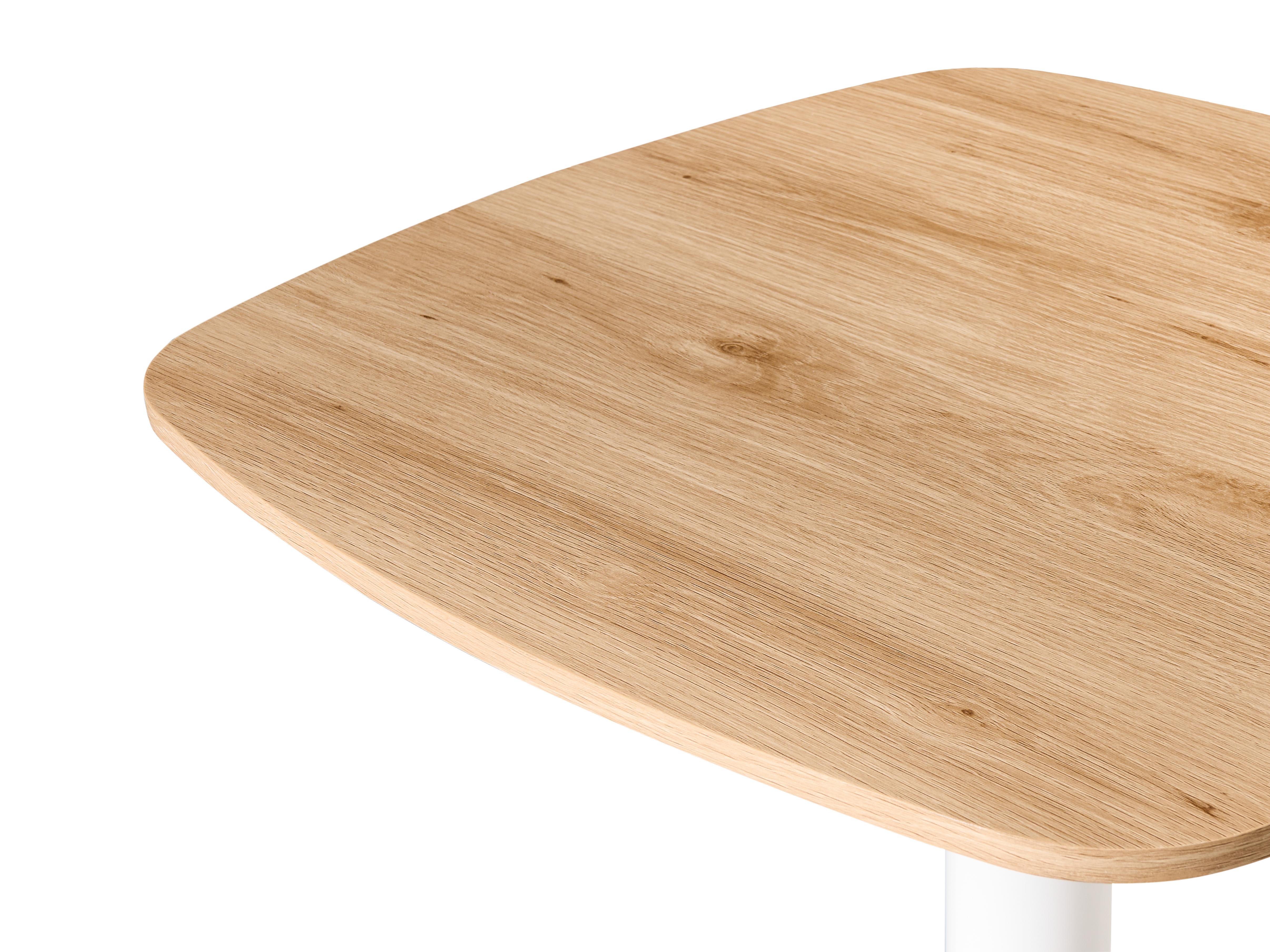 Statafel MORELLA Lichtbruin/wit 60 cm 60 cm