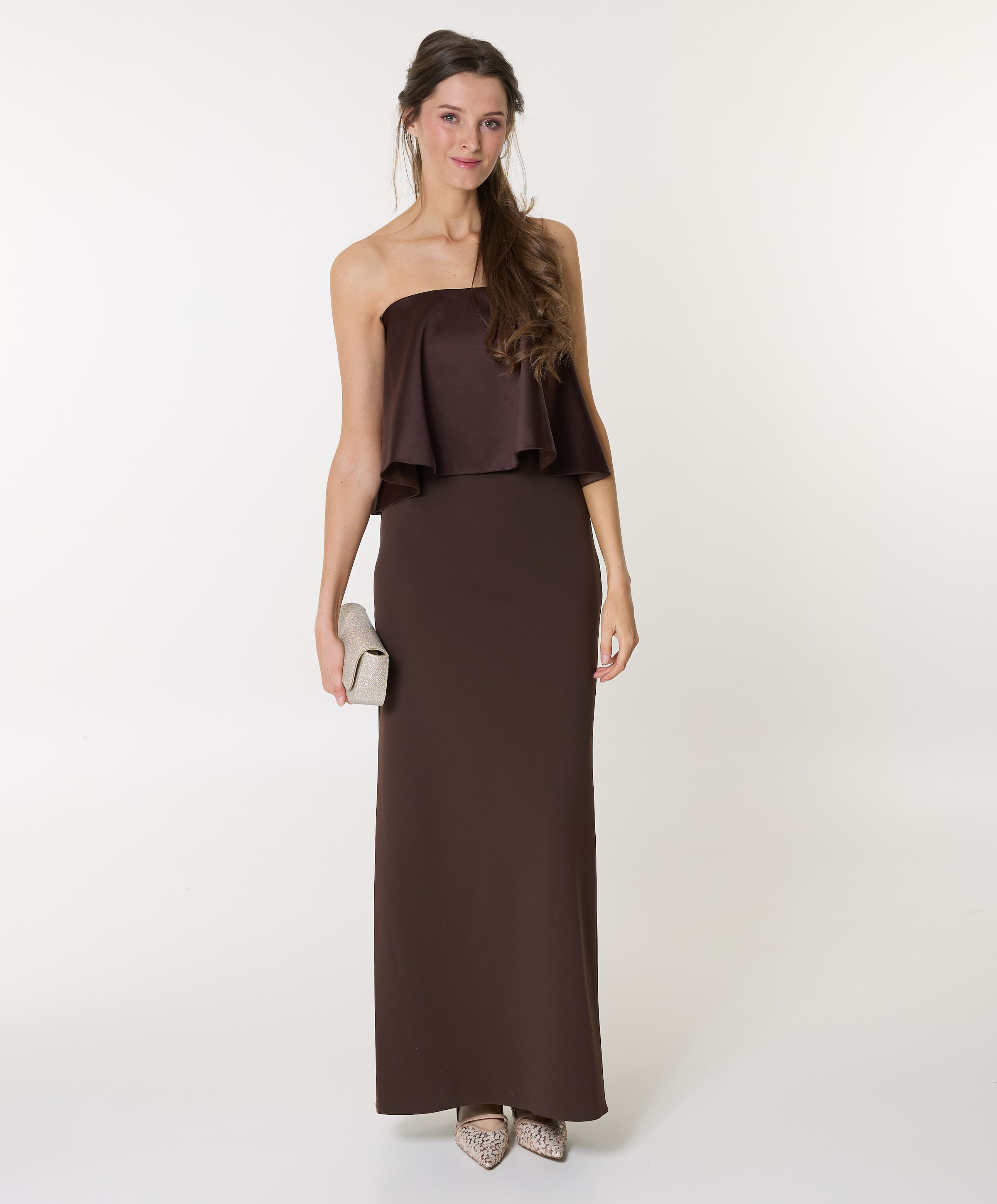 Rinascimento Dames jurk bruin