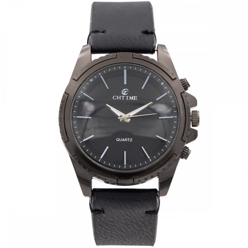 Montre Homme CHTIME bracelet Cuir Noir