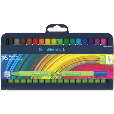 Schneider Fineliner Link-It, 0,4 mm, 16er-Stiftebox