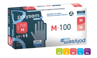 Polysem Latex Handschoenen Maat M 100ST