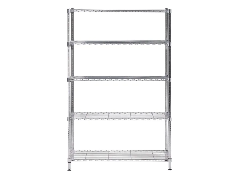 Reol Alba chrome stål med 5 hylder large