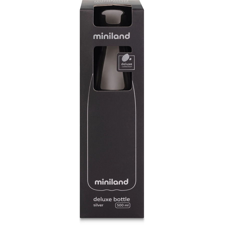 miniland Thermosflasche bottle deluxe silver mit Chromeffekt 500ml