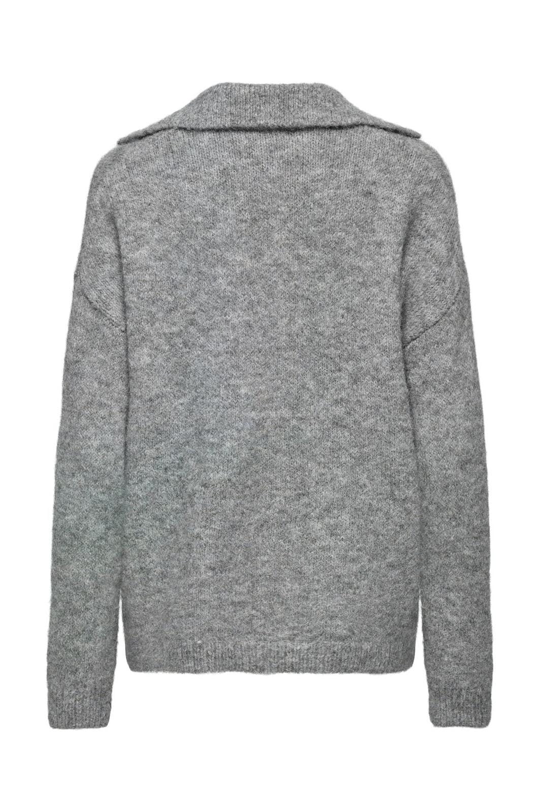 Only Onlmaggie Life Ls Split Neck Cc Knt 4578769 light grey melange