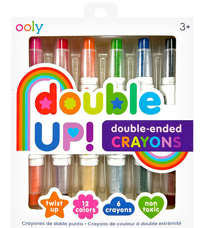 Ooly Farver - 6 stk - DouBlå Up Crayon