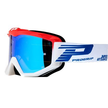 Masque cross Progrip ATZAKI Mirror Two 3201FL Rouge/Blanc 2021 - Rouge / Blanc