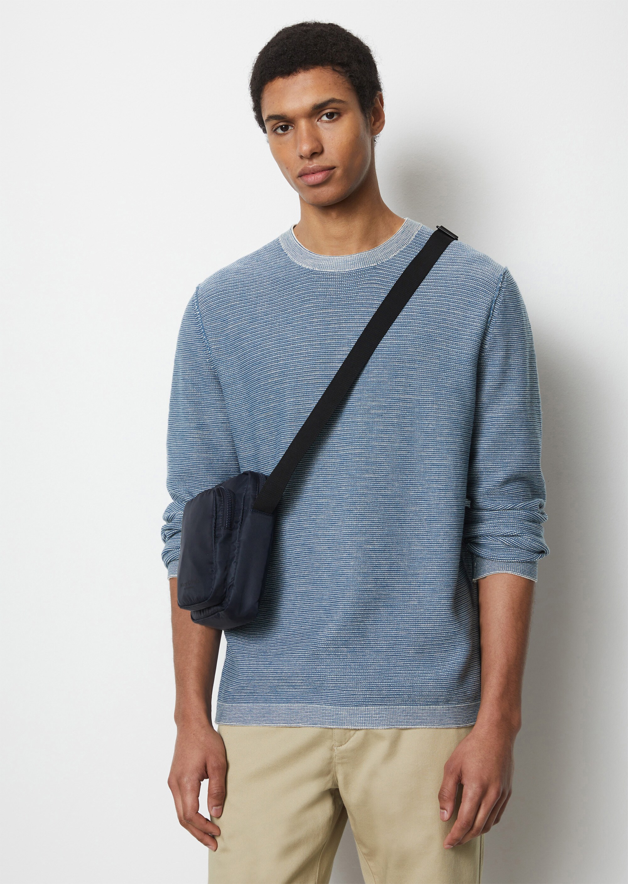 Pullover regular aus Bio-Baumwolle und Leinen