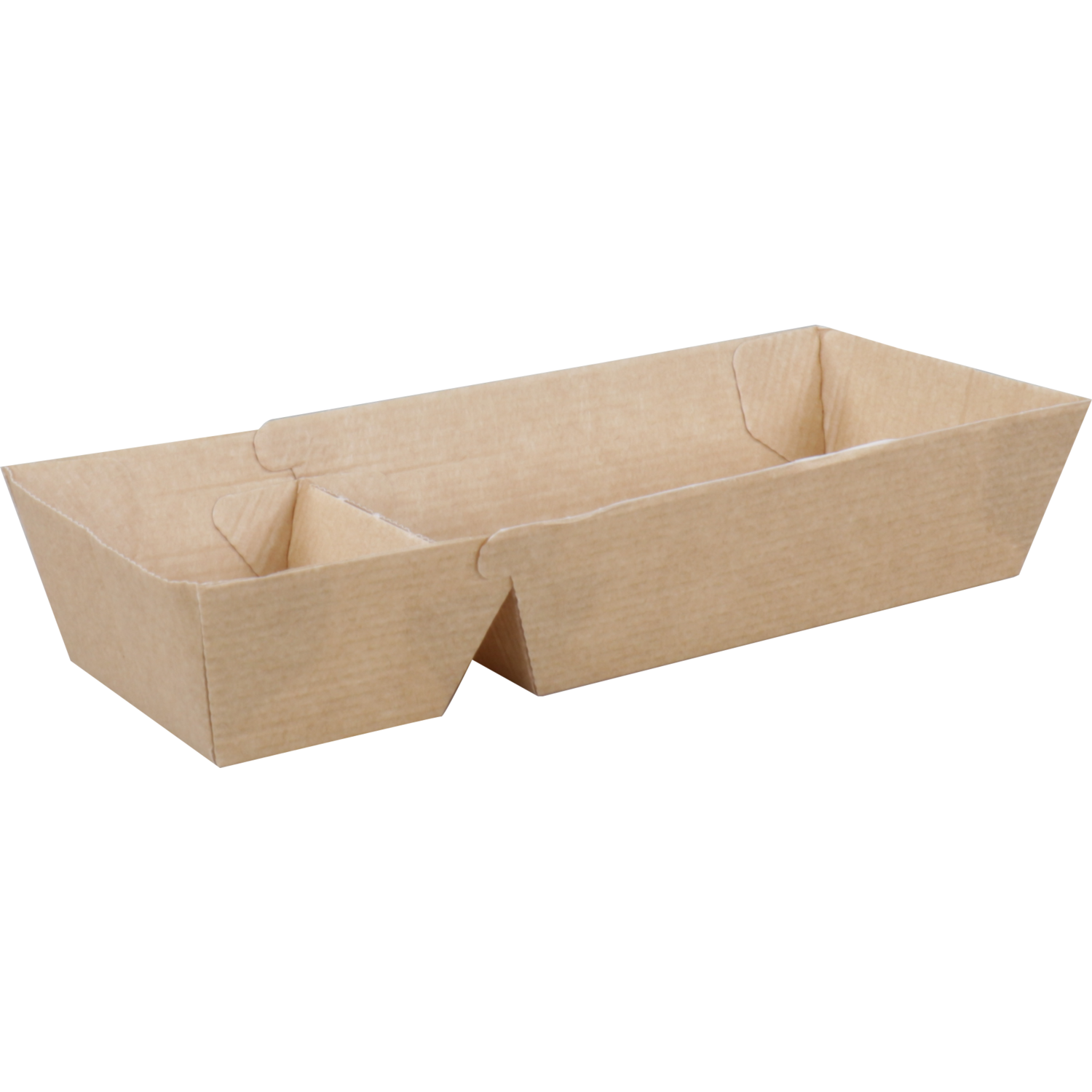 Depa Bak, Ersatzpapier, A22, Golfpapieren snacklijn, snackbak, 181x63x38mm, bruin