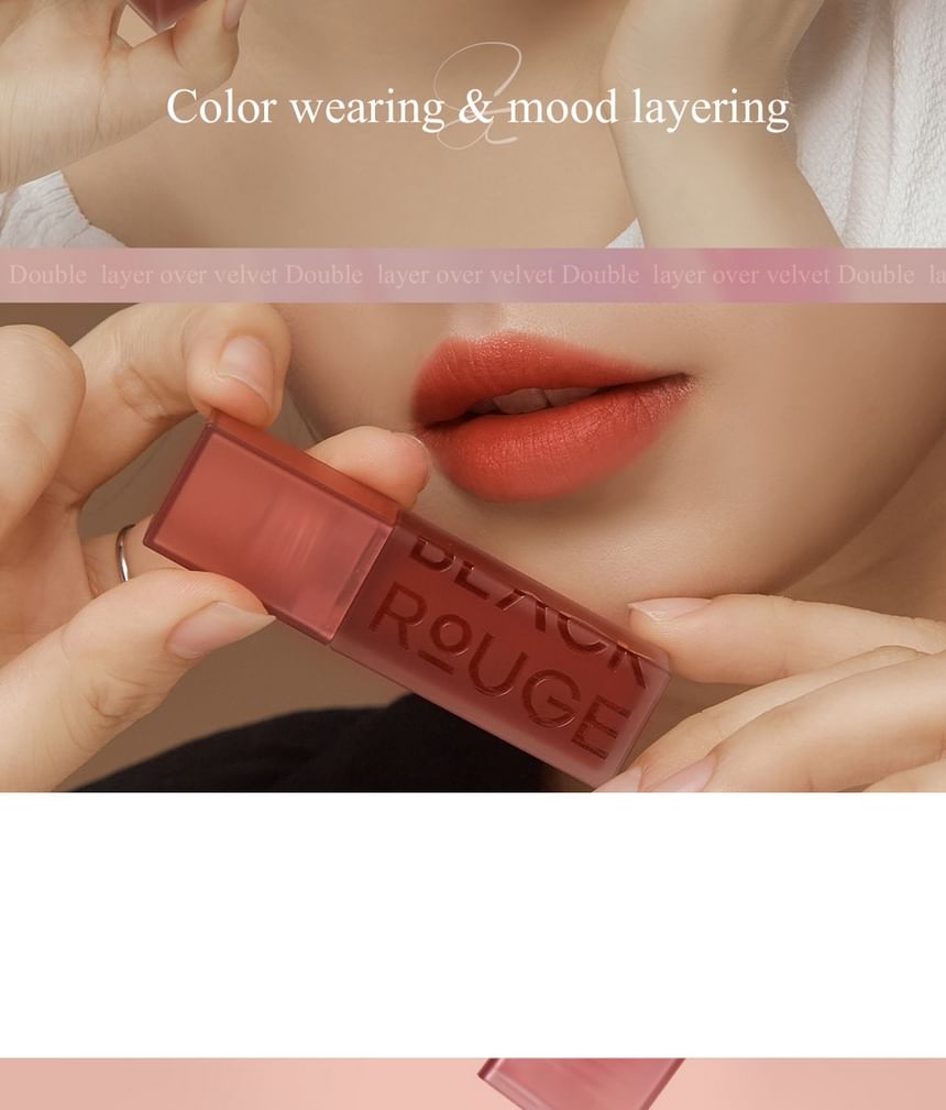 BLACK ROUGE - Dubbele laag over fluwelen tint - 6 kleuren