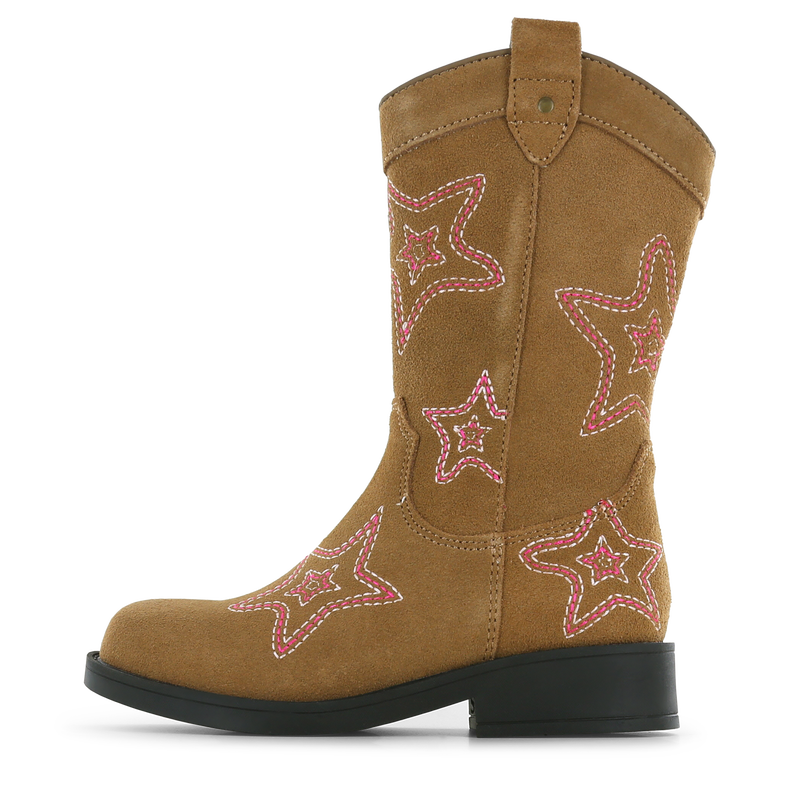 Shoesme cognac cowboylaars met sterren Suède | Sale