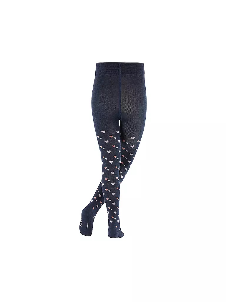 FALKE Mädchen Strumpfhose CUTE HEARTS space blue dunkelblau