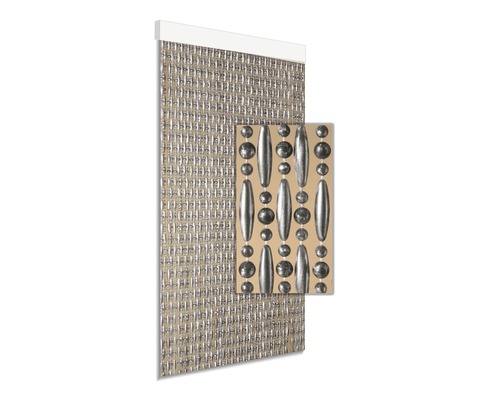 Deurgordijn Cyprus zilver 90x210 cm