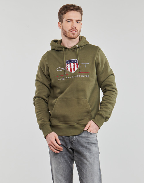 Gant - REG ARCHIVE SHIELD HOODIE - Kaki