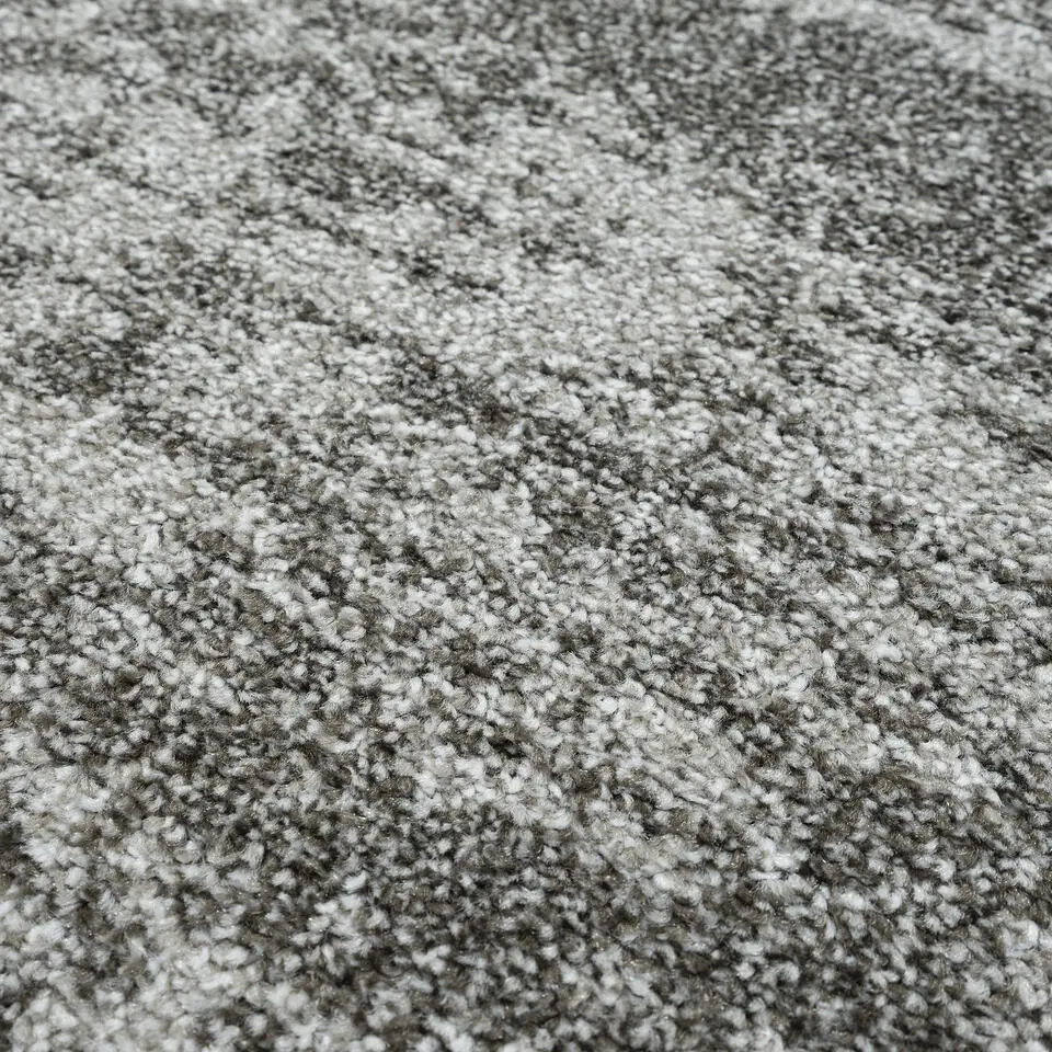 Relax Oslo - Laagpolig Effen Vloerkleed - Grijs - 150 CM ROND