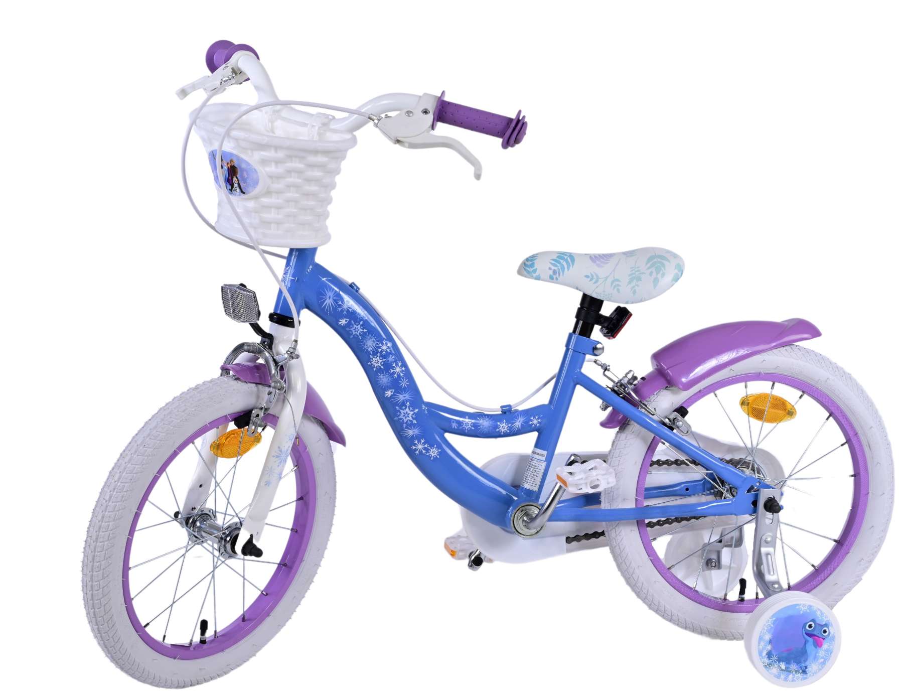 Kinderfahrrad Disney Frozen 2 für Mädchen 16 Zoll Kinderrad Blau/Lila