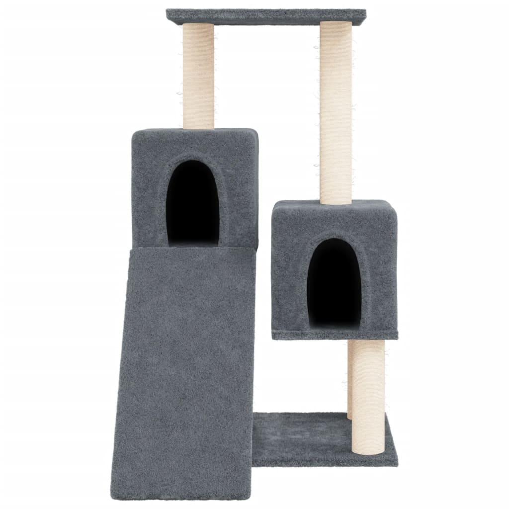 Arranhador para gatos vidaXL com postes de sisal cinza escuro, 82 cm