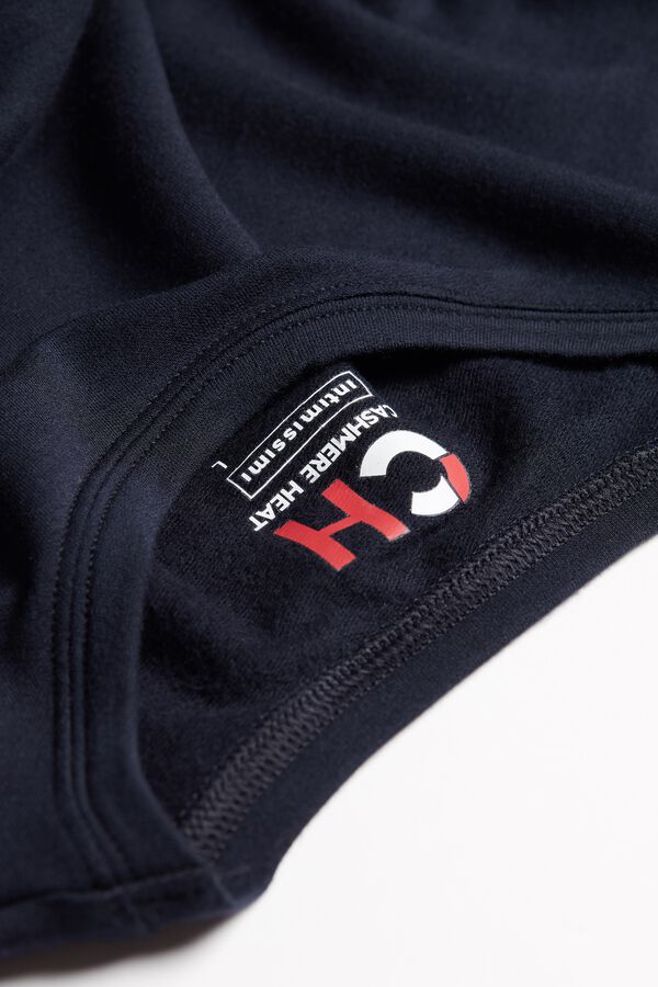 Camiseta de manga comprida em modal e cashmere