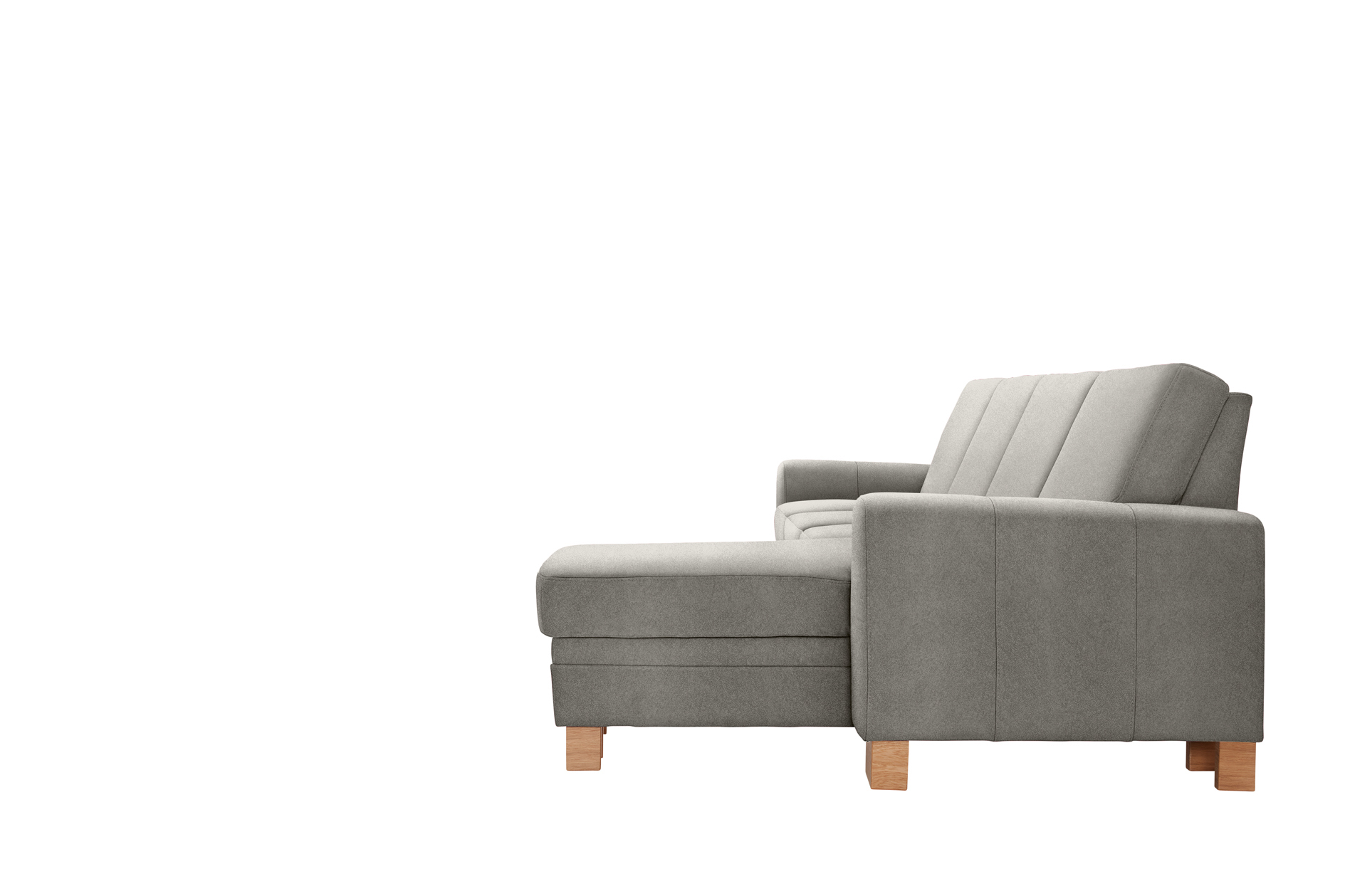 polsterpower Ecksofa - Saddle alu - Basismodell - Recamiere rechts