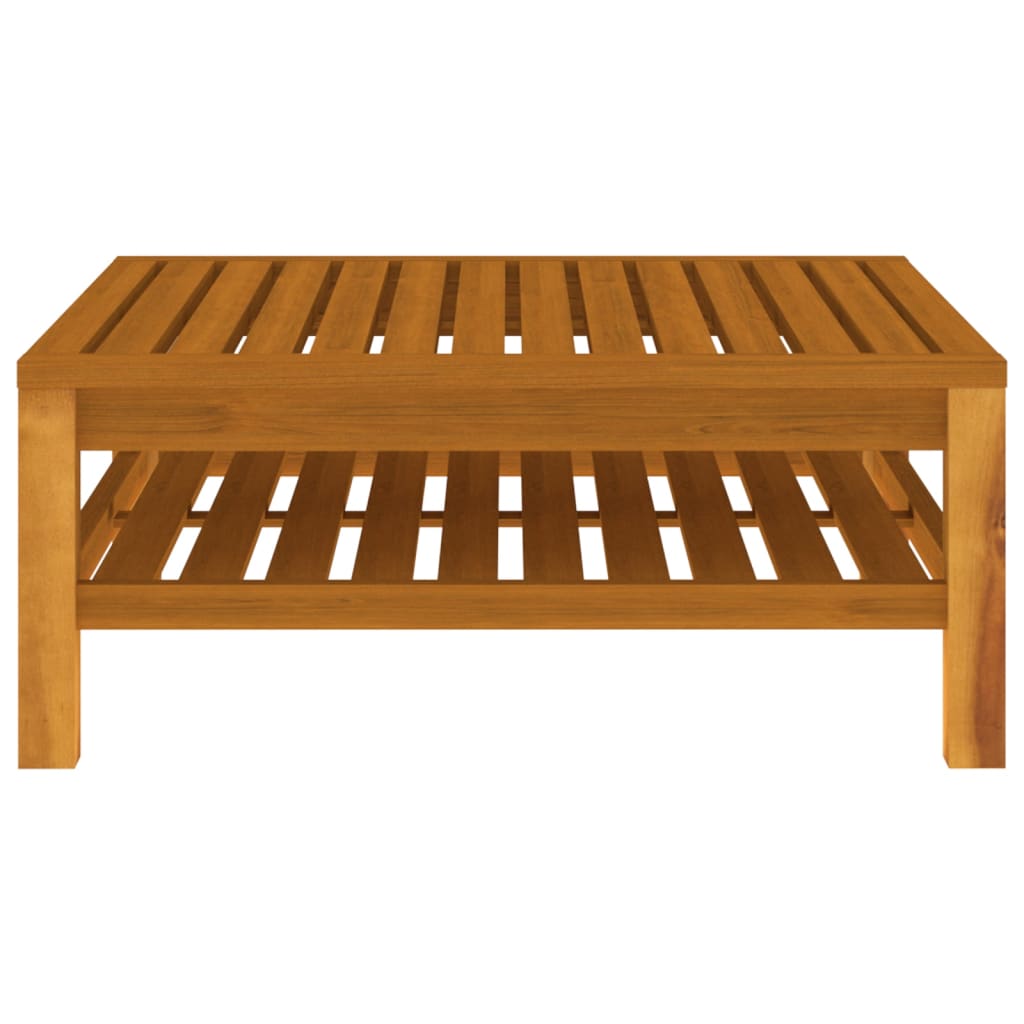 Salon de jardin meuble d'extérieur ensemble de mobilier 4 pièces avec coussin crème bois d'acacia solide