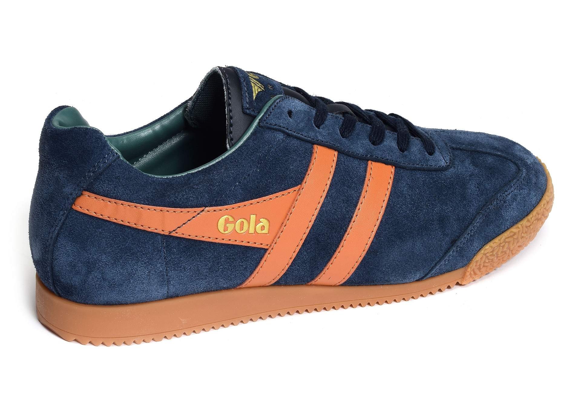 Harrier suede trainers marine orange