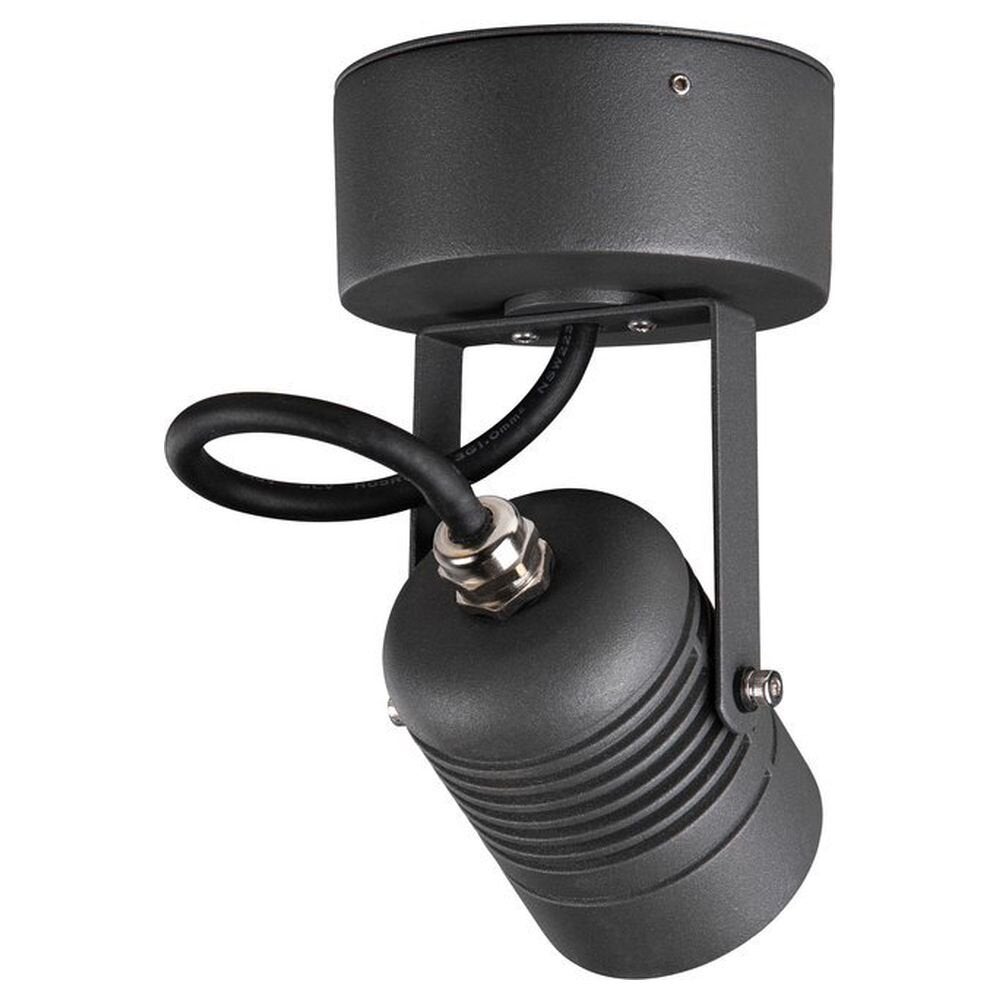 LED wand- en plafondspot in antraciet en transparant, 6W, 400lm, IP55