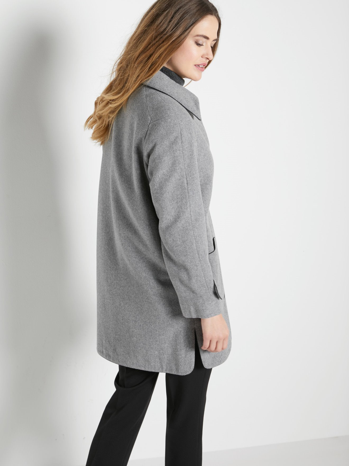 Manteau caban 70% laine