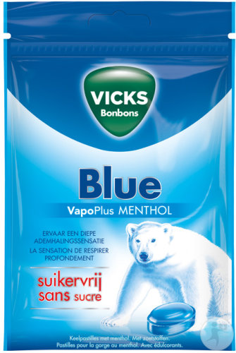 Vicks Blue Pastilles Sans Sucre 72g