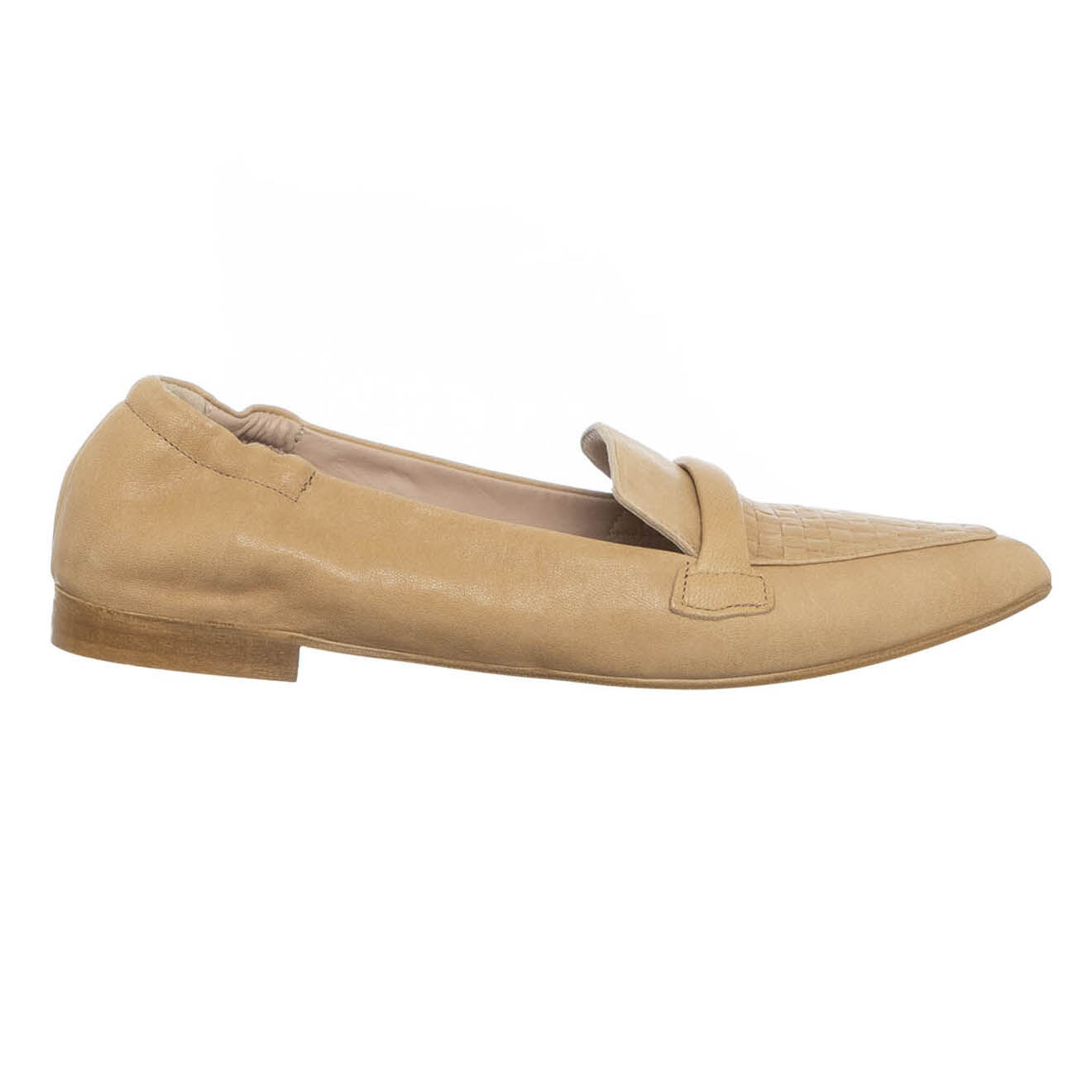 Loretta Pettinari Ballerines en Cuir Jade beiges
