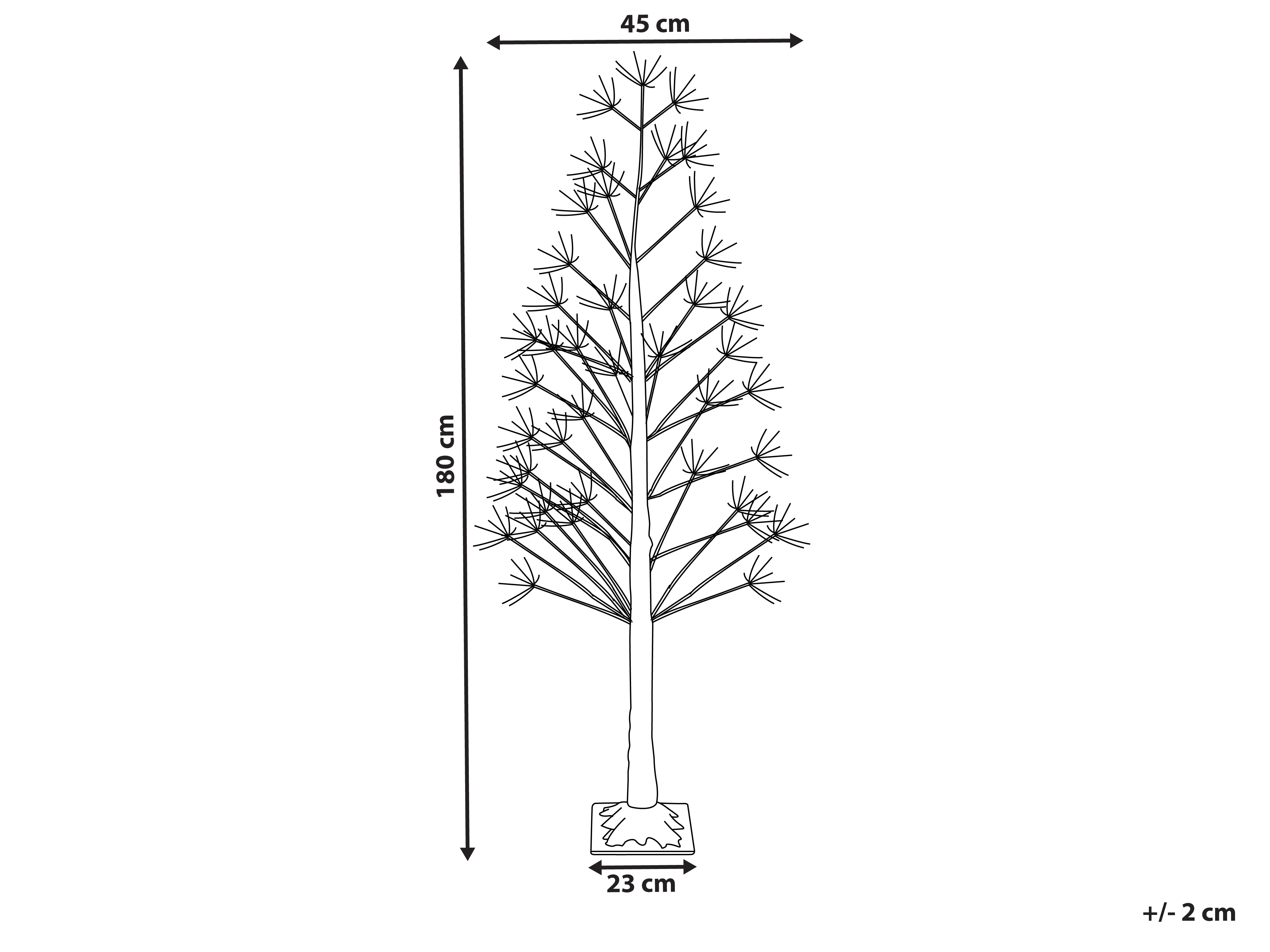 Buitendecoratie LED ALBIONI Boom 180 cm Wit