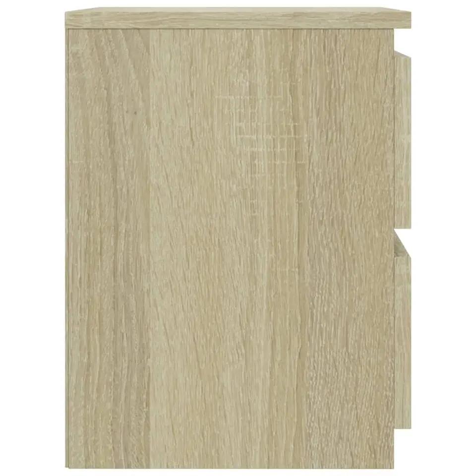 vidaXL - Nachtkastje - Bruin - Bewerkt hout - 2 stuks