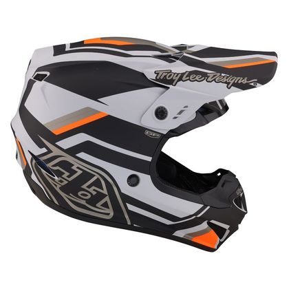 Casque cross TroyLee design GP APEX 2023 - Gris / Orange