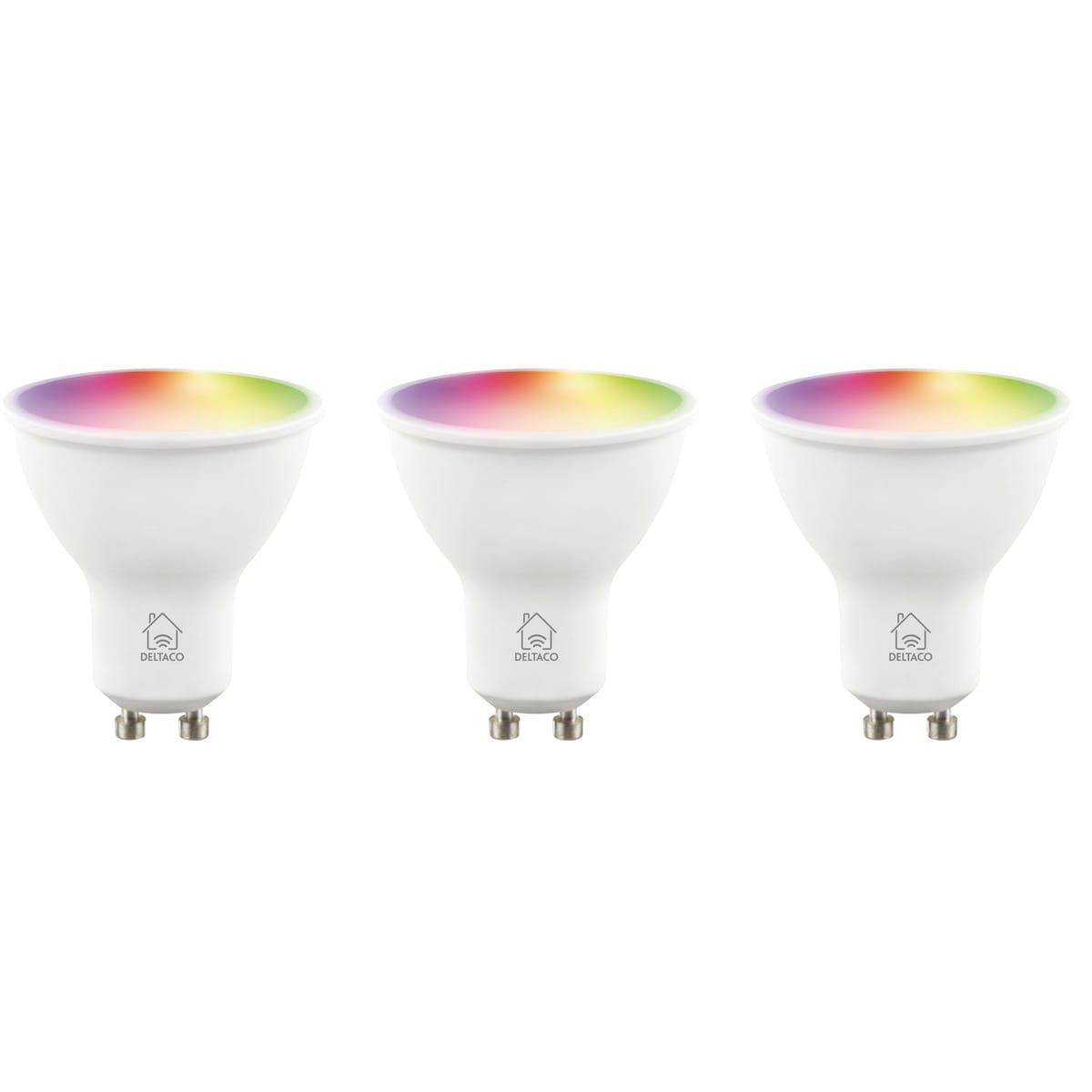 Deltaco LED-lyspærer SH-LGU10RGB-3P