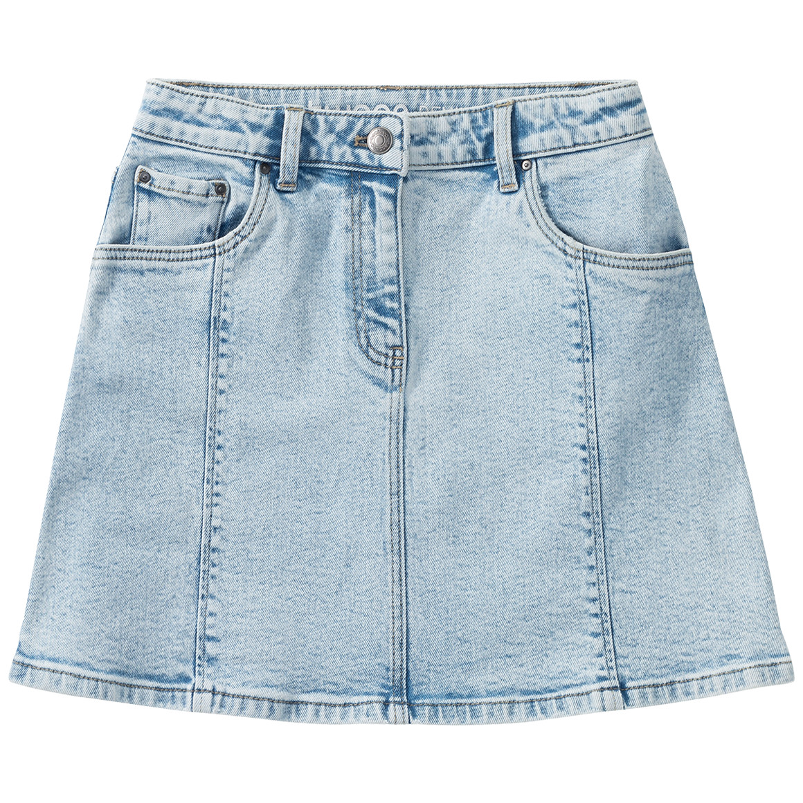 Beatwear Mädchen Jeansrock im Five-Pocket-Style hellblau