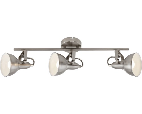 3-lichts spot, Ø 55,4 cm, binnenkant wit, buitenkant aluminiumkleurig