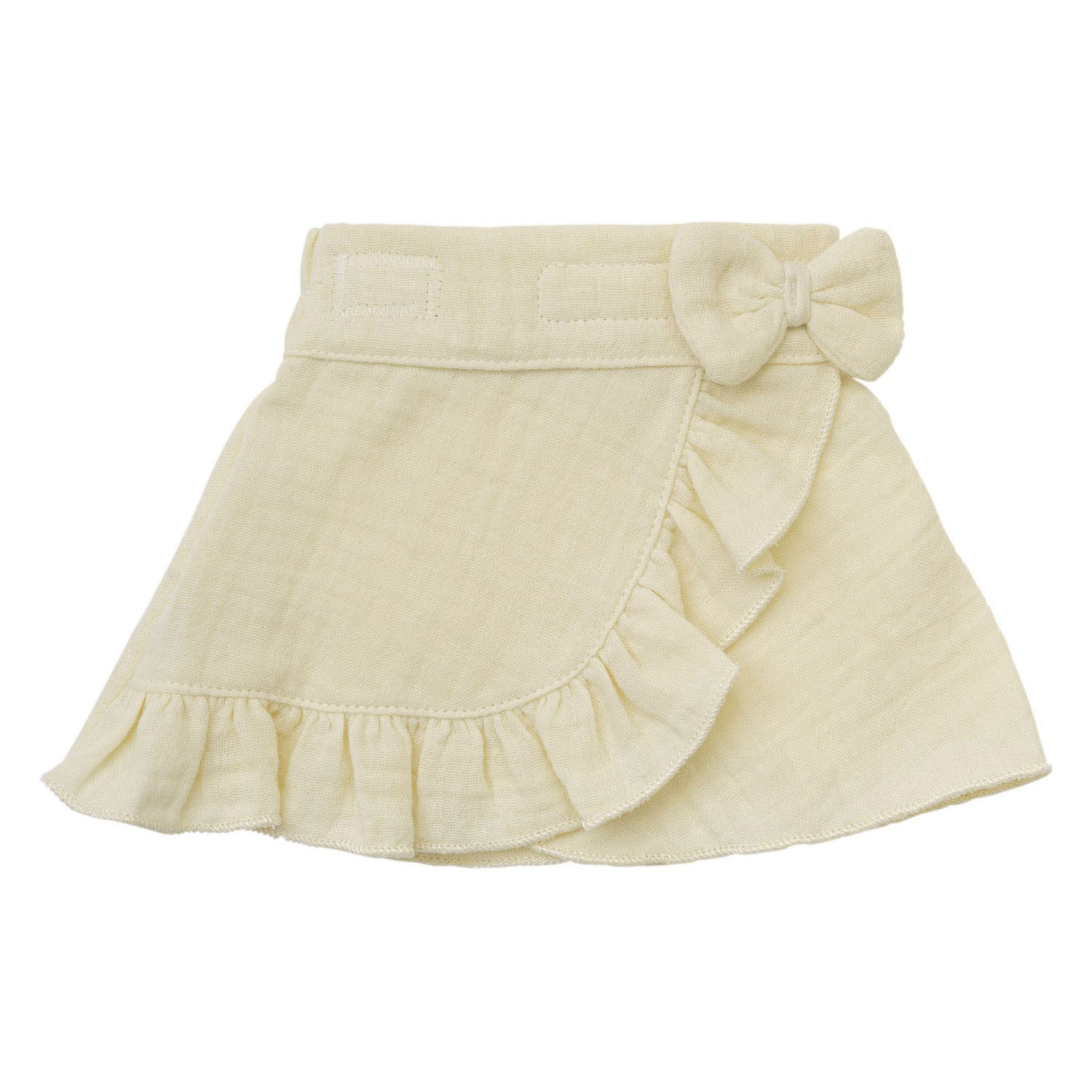 Poppen Wikkelrok Ecru met Ruches, 35-45 cm