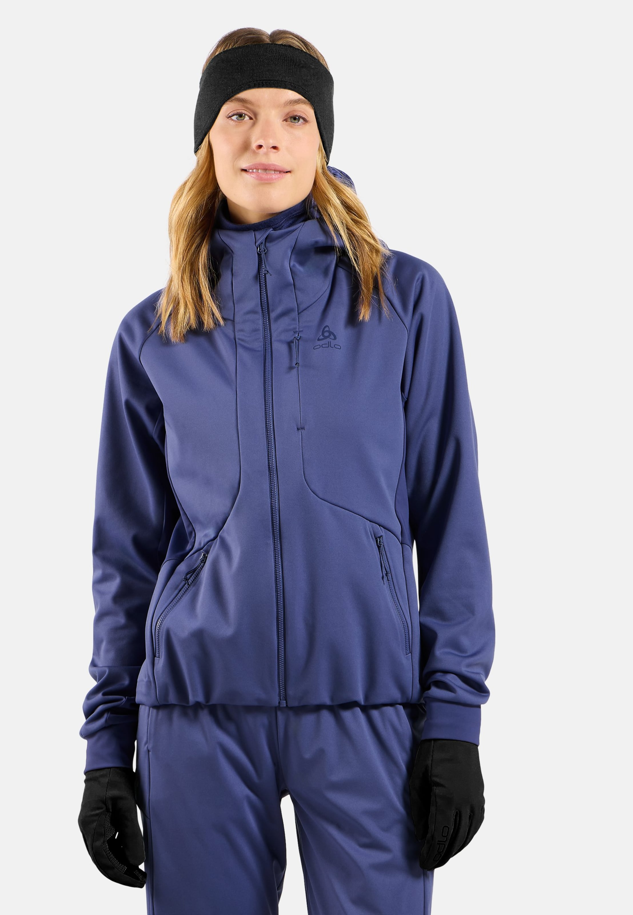 Winddichte Zeroweight X-Warm Langlaufjacke in Skipper Blue