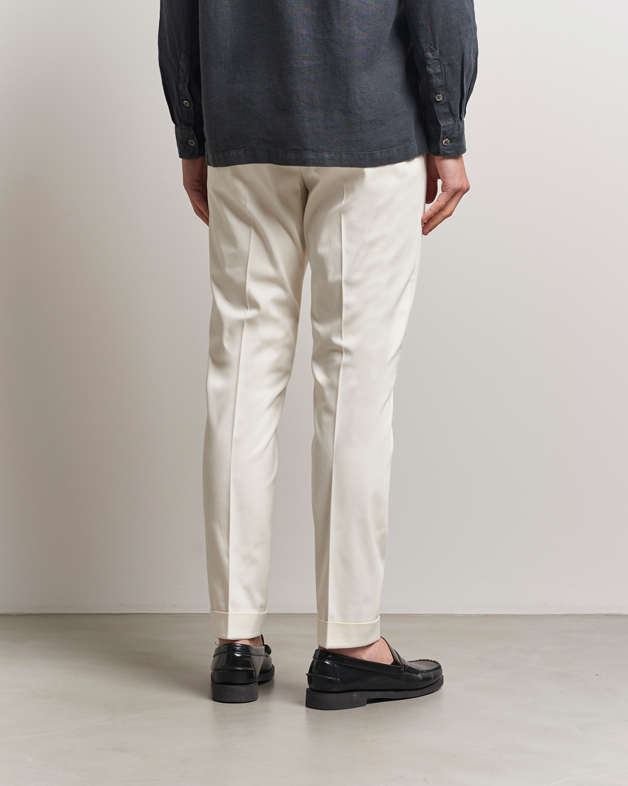 Tiger of Sweden Tenuta Pleated Cotton Trousers Soft White
