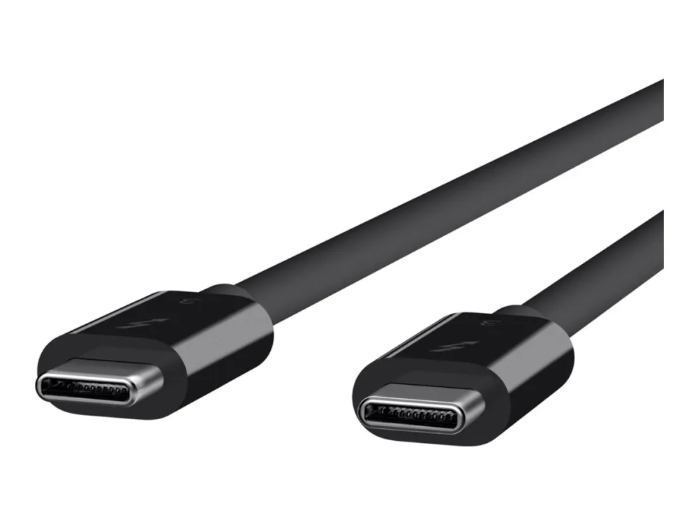 Belkin Thunderbolt 3 - Thunderbolt kabel - 24 pin USB-C (han) til 24 pin USB-C (han) - USB 3.1 Gen 2 / Thunderbolt 3 / DisplayPort 1.2 - 80 cm - sort - for P/N: F4U109tt