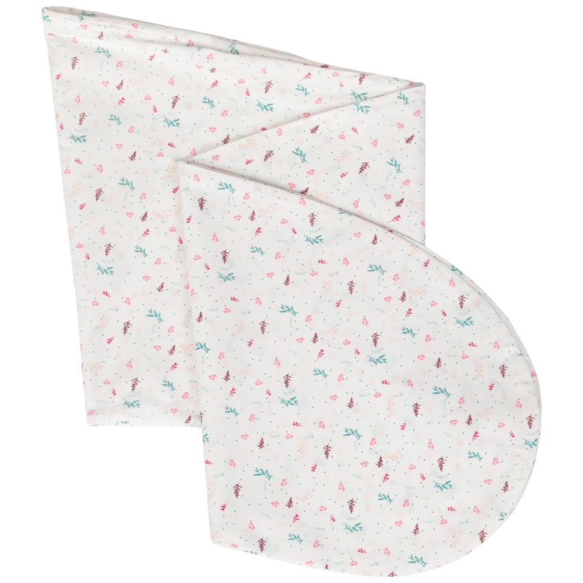 Housse coussin d'allaitement 160cm en popeline Poetic Nature - Ecru