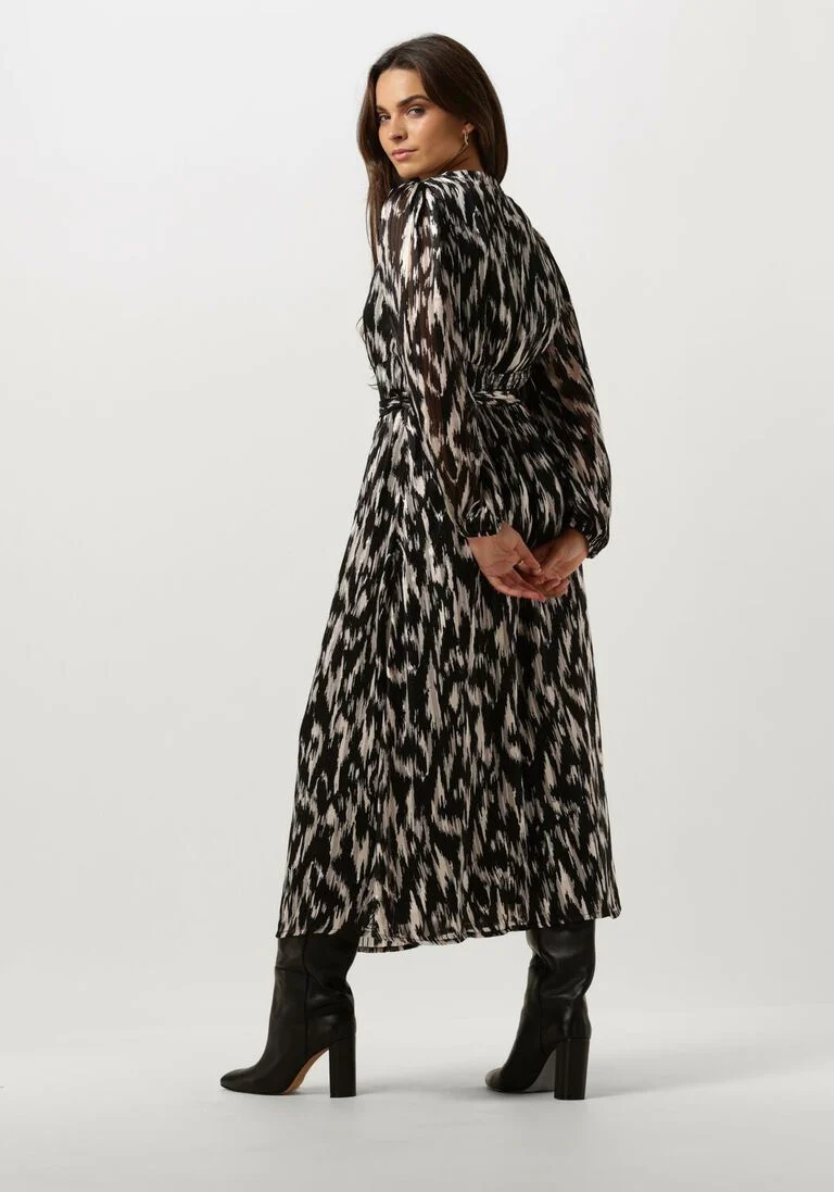 NEO NOIR zwarte neo noir midi jurk louise cheer vibe dress