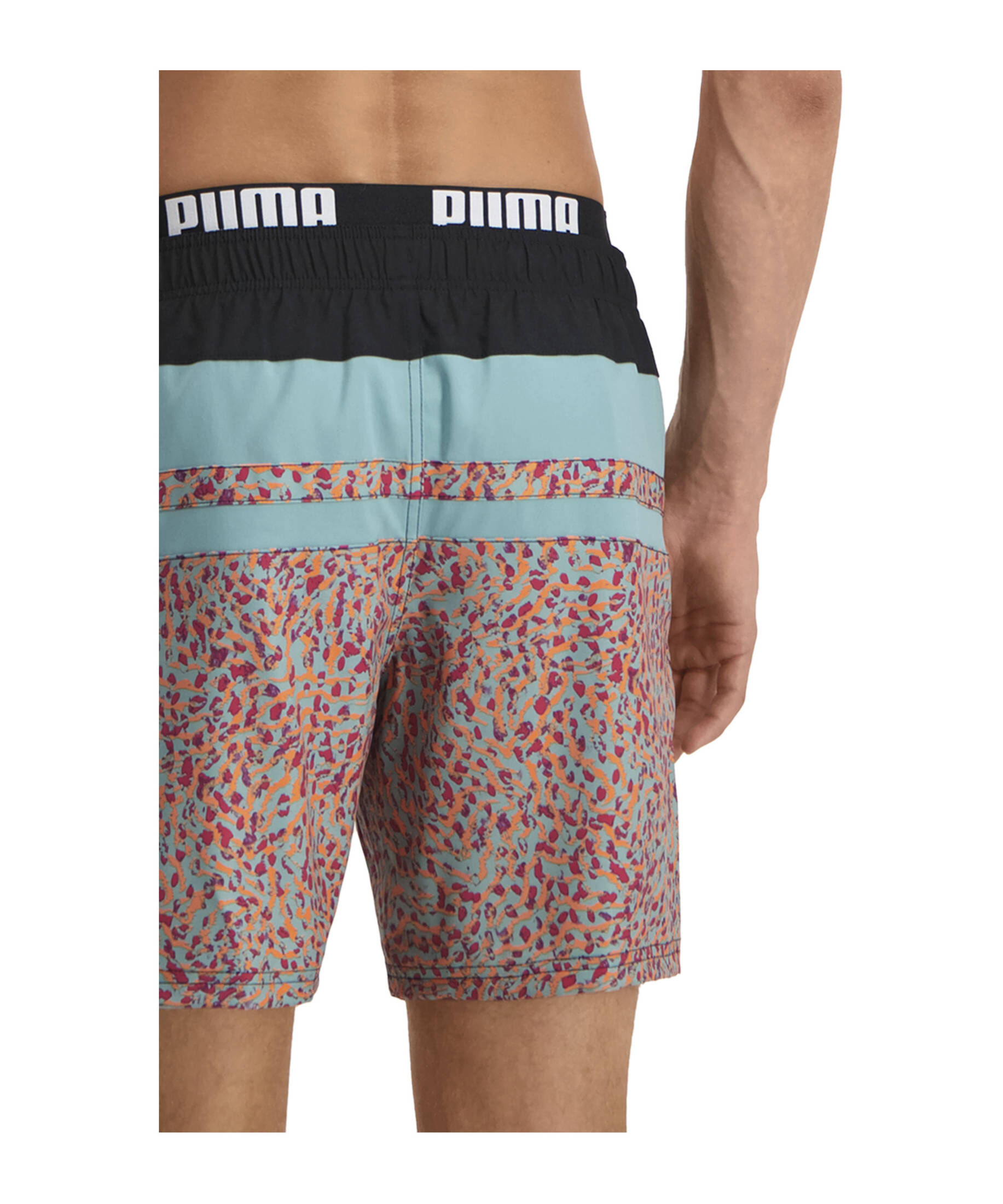 Puma| Herren Underwear - Hosen Swim Heritage Stripe Mid Badehose
