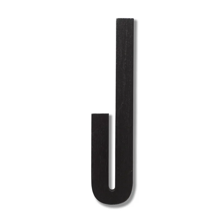 Design Letters - Wooden Letters Indoor J, schwarz